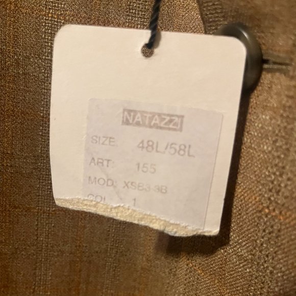 Beautiful Genuine Italian Men's Neutral Colored Sports Jacket - Brand New! - Picture 5 of 8